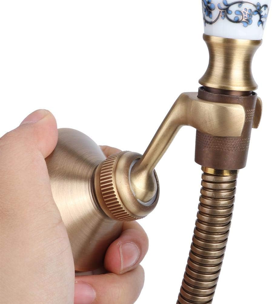 Fdit Household Vintage Shower Kit Copper Shower Sprayer Hose Kit Concealed Installation for Bathroom Accessories