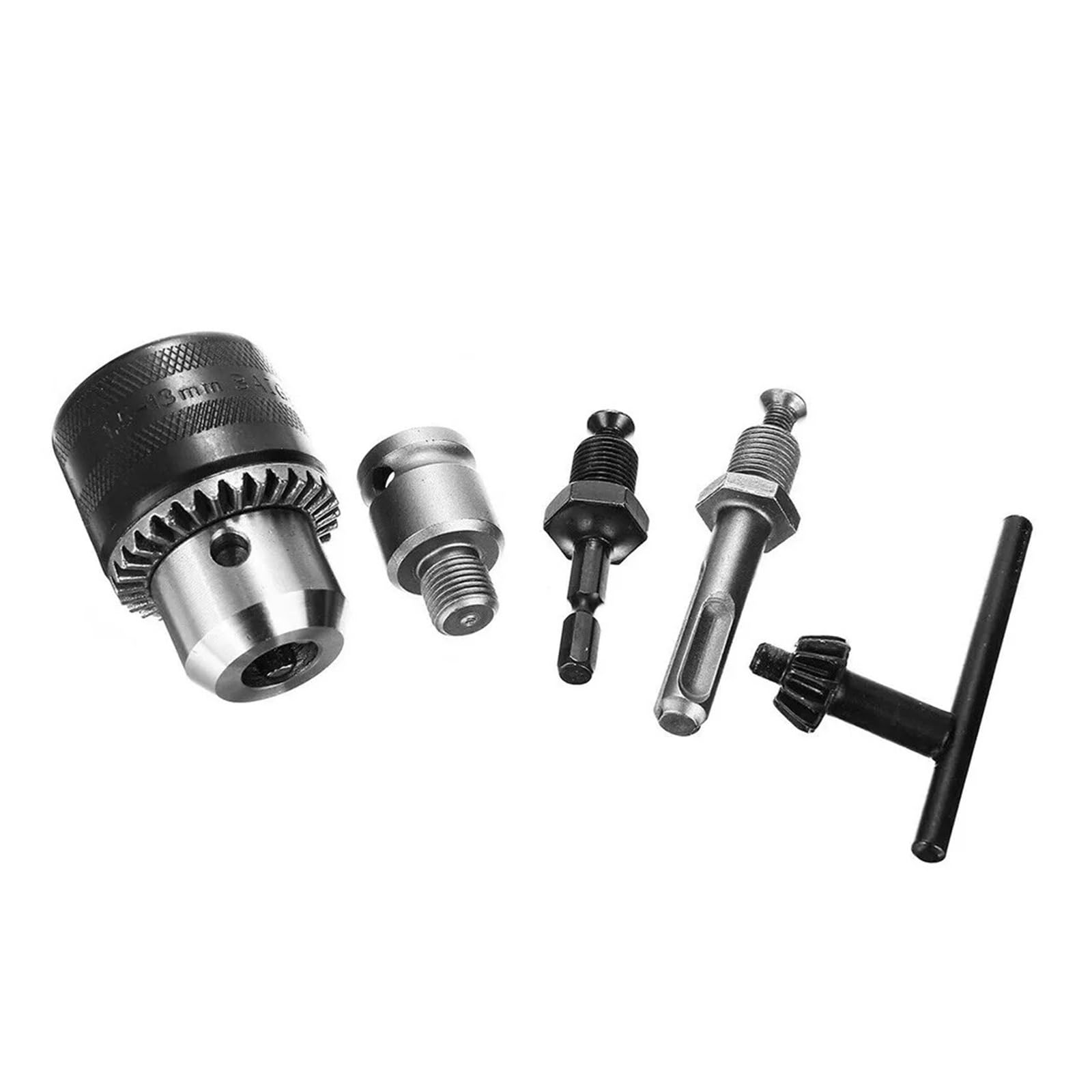 Adapter uchwytu wiertarskiego 1/2" 5 sztuk/zestaw, | Szybka wymiana 1,5-13 mm dla chwytu SDS PLUS na złącze bitowe 1/4" Hex Impacts