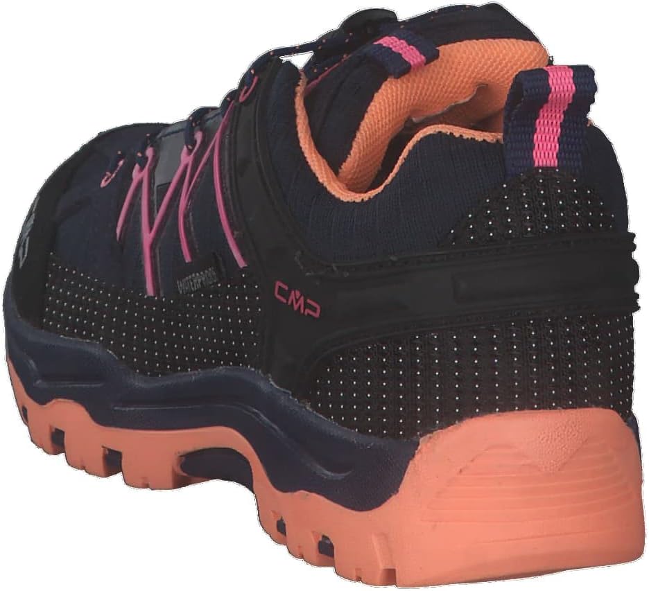 CMP KIDS RIGEL LOW TREKKING SHOES WP Unisex-Child Trekking Shoes Low-Top, Dark Blue-Orange, 28 EU, Dark blue-orange, 11