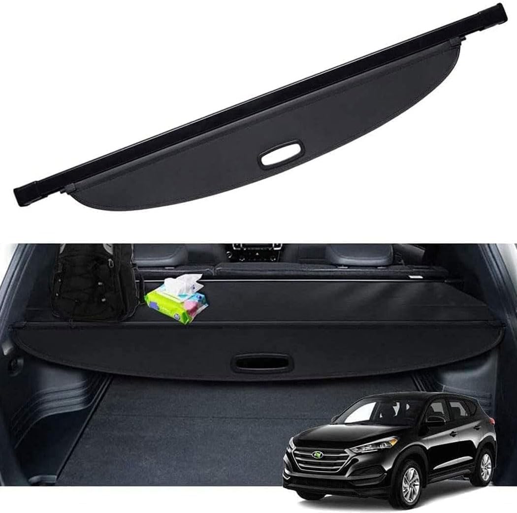 ANYANH Car Retractable Cargo Cover Parcel Shelf for Hyundai IX35 IX35 2010-2017, Luggage Shade Shield Parcel Load Shelf Security Privacy Cover