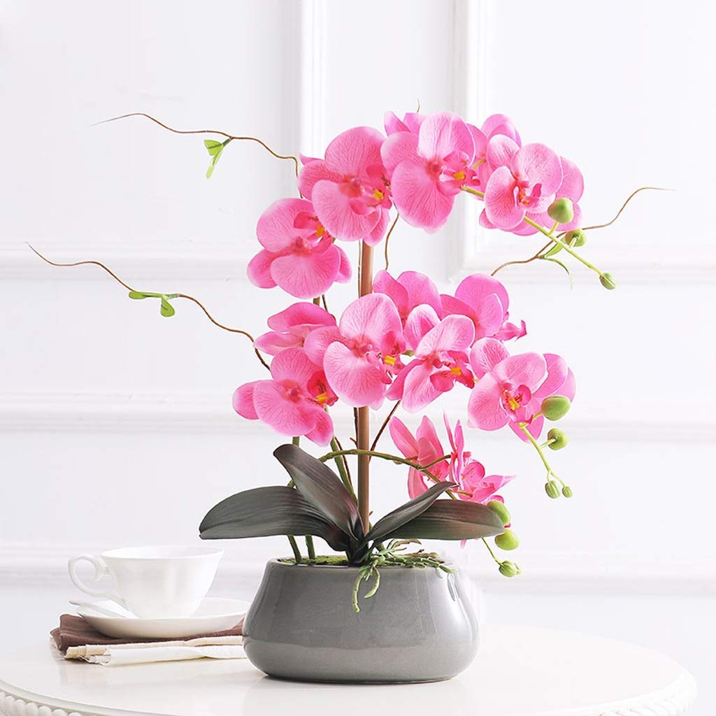 Amazon.co.jp: 造花胡蝶蘭フラワーアレンジメント花瓶、シルク