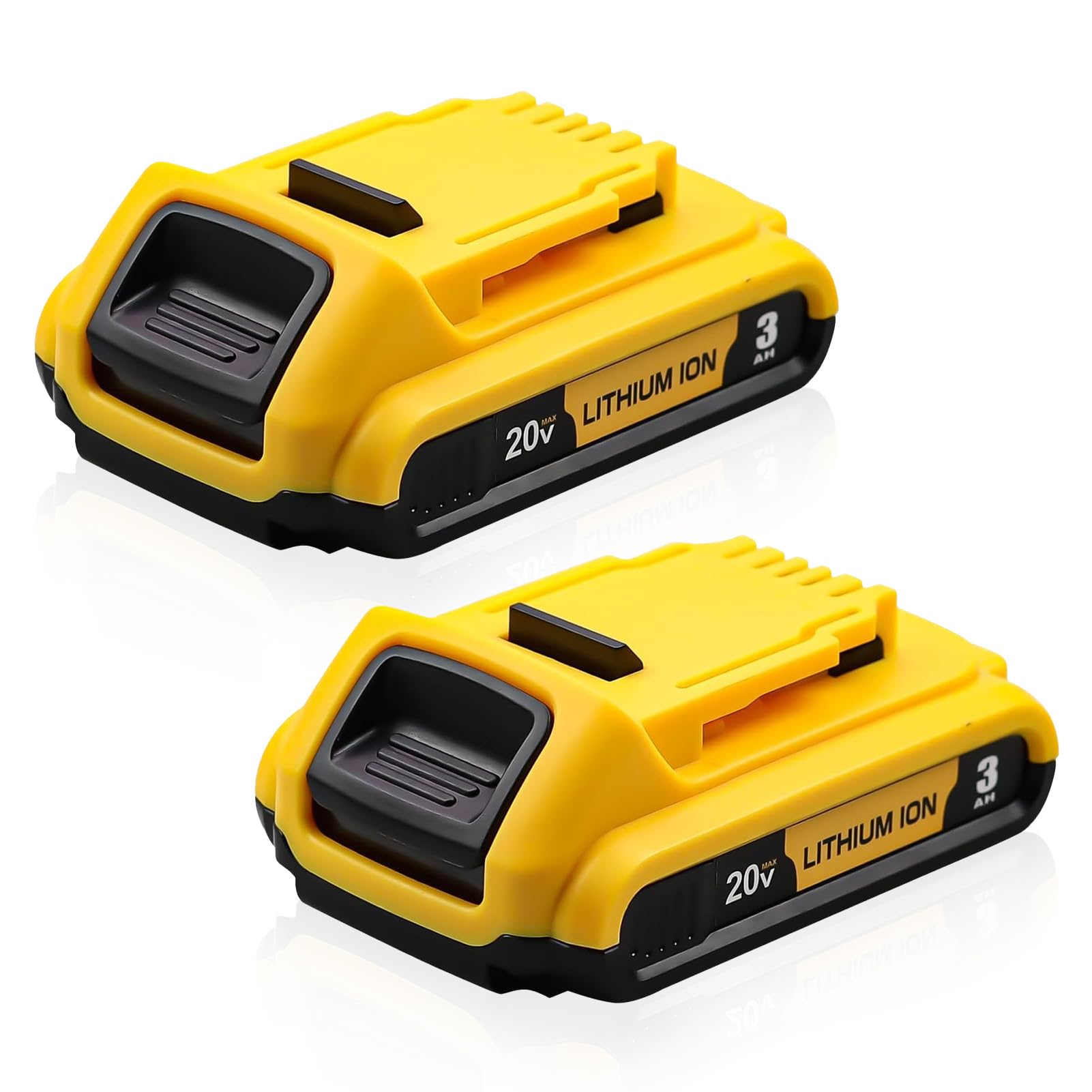 DCB201 3.0Ah Lithium ION Replacement for Dewalt 20V MAX Battery DCB201 DCB203 DCB206 DCB207 Compatible with Dewalt 20v Tools and Chargers 2Pack