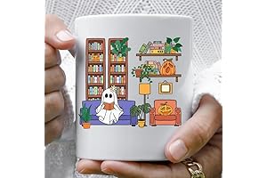 Novelty Ghost Halloween Reading Mug: A Bewitching Brew for Bookworms
