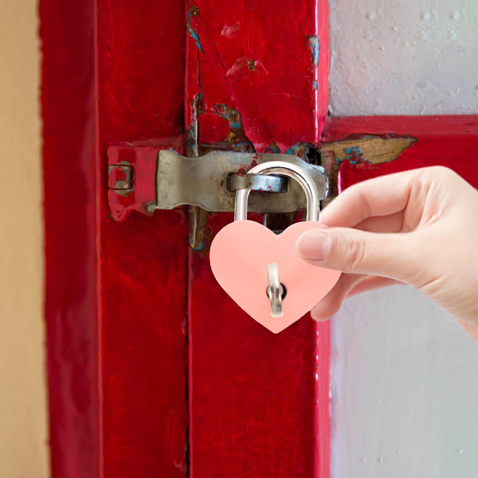 10 pezzi Mini lucchetti a forma di cuore in lega di zinco, disponibili in