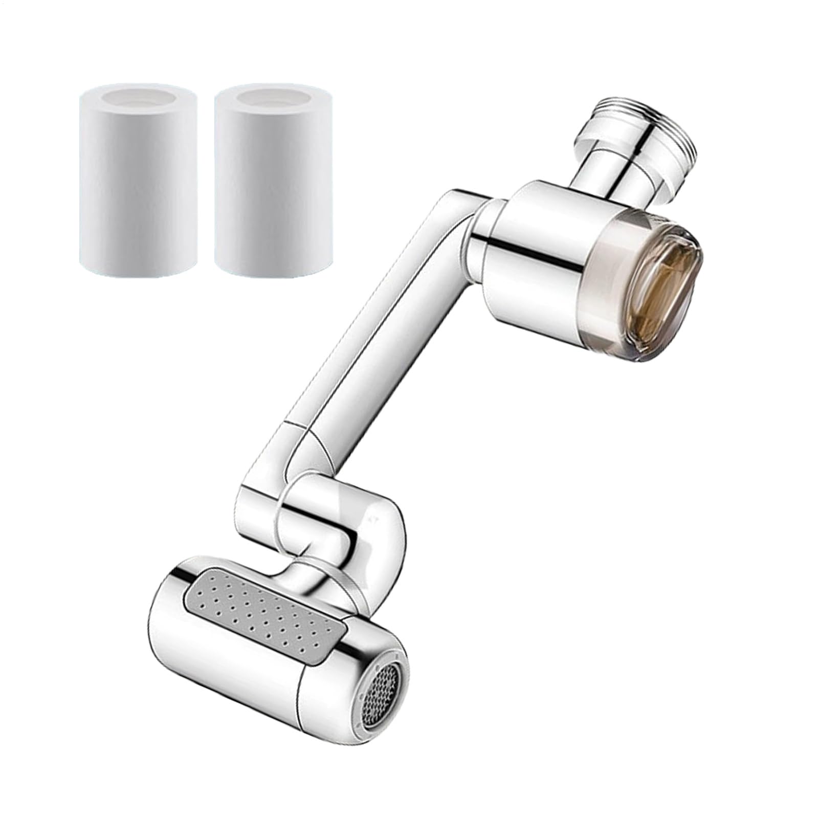 Rallonge de robinet de cuisine rotative avec fixation réglable