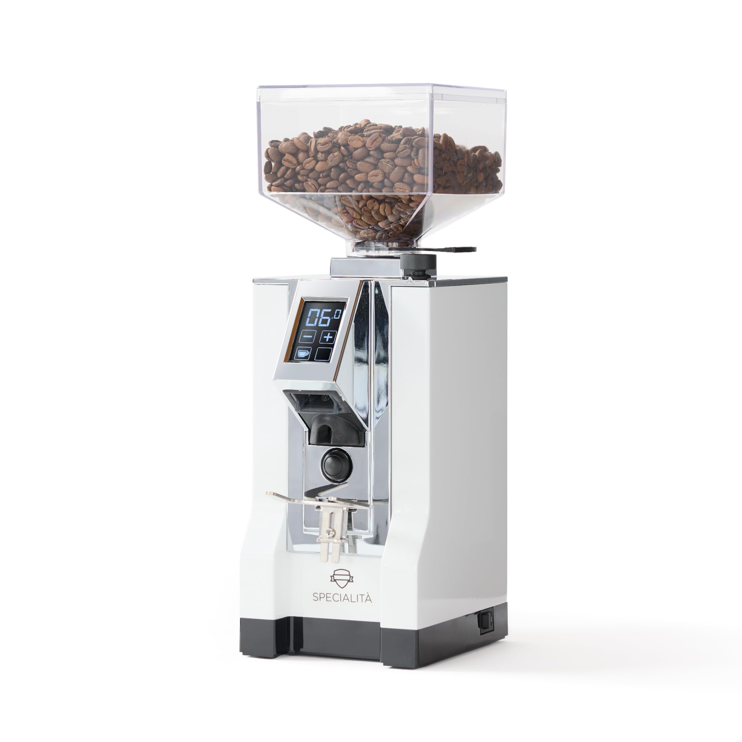 Eureka Mignon Specialita Espresso Grinder | Sound-Insulated | Stepless 55mm Burrs | Touchscreen | White