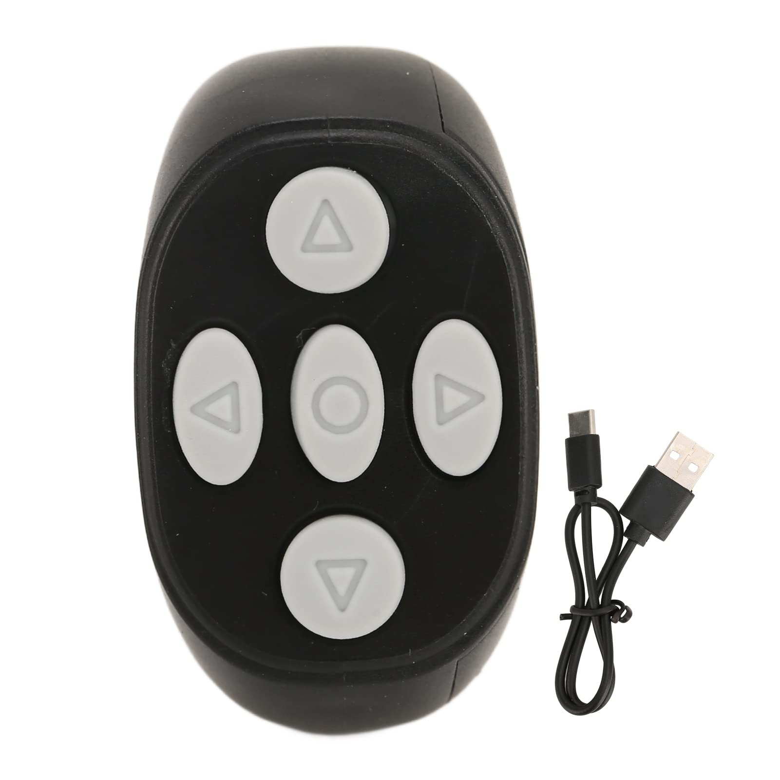 Sterowanie Bluetooth Przewracanie Stron, Przewracanie Stron Palcami dla Wielofunkcyjny Pilot Bluetooth do Robienia zdjęć, Oglądania Filmów, Czytania Powieści (Czarny)