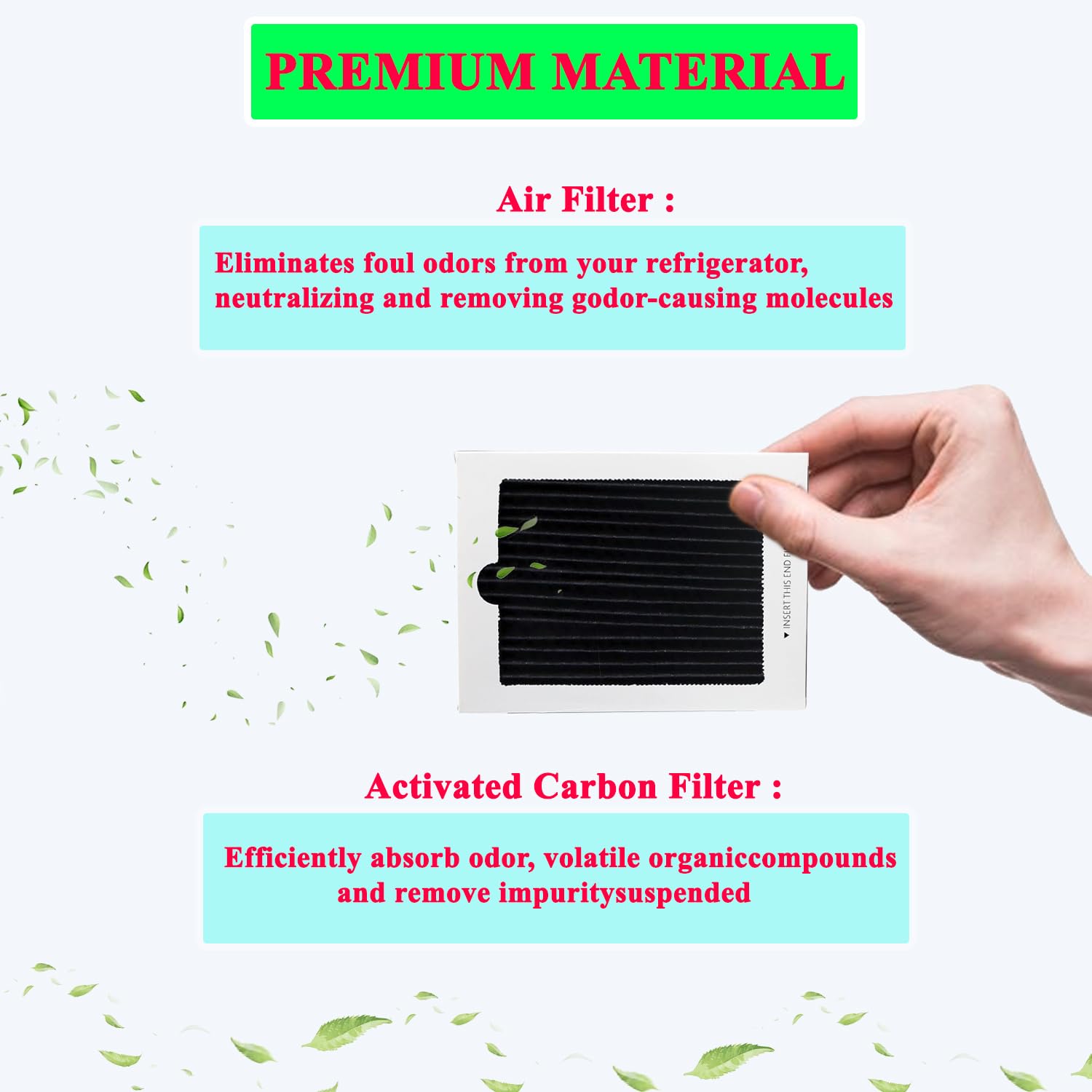 Filtro de aire de repuesto para refrigerador Frigidaire PAULTRA Pure Air Ultra y Electrolux EAFCBF Refrigerador Reemplaza 242061001, 242047801, 242047804-6 piezas