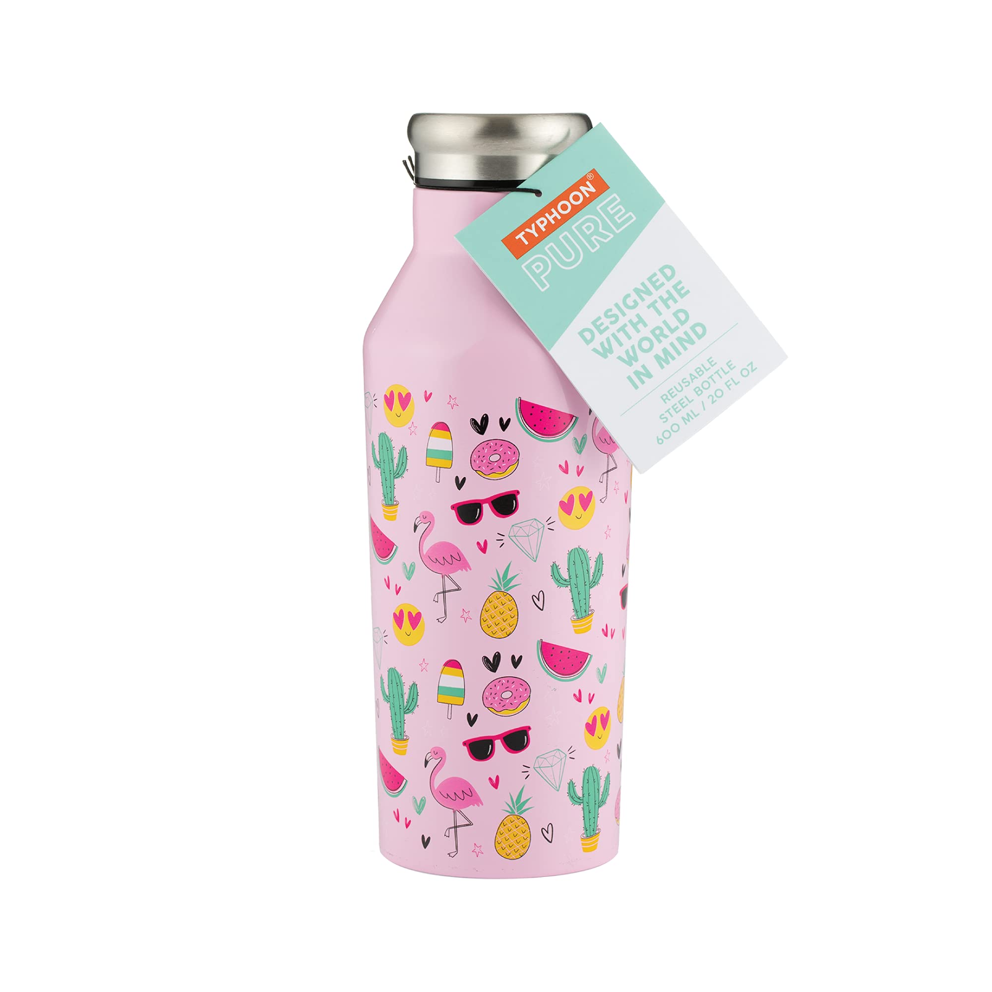 Amazon.com: Typhoon Pure Kids Steel Water Bottle | Emoji