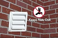 Vista 7 de Swess Cubierta de ventilación de secadora de 6 pulgadas, campana de ventilación de secadora con rejillas de ventilación para secadora al aire libre