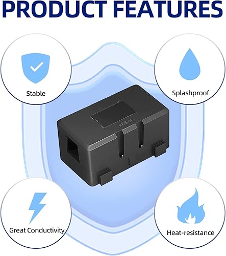 Miniatura 4 de Soporte de fusibles AMIMidi 2 piezas en línea portafusibles con cubierta y pernos atornillados para automóviles marinos, camiones, vehículos,