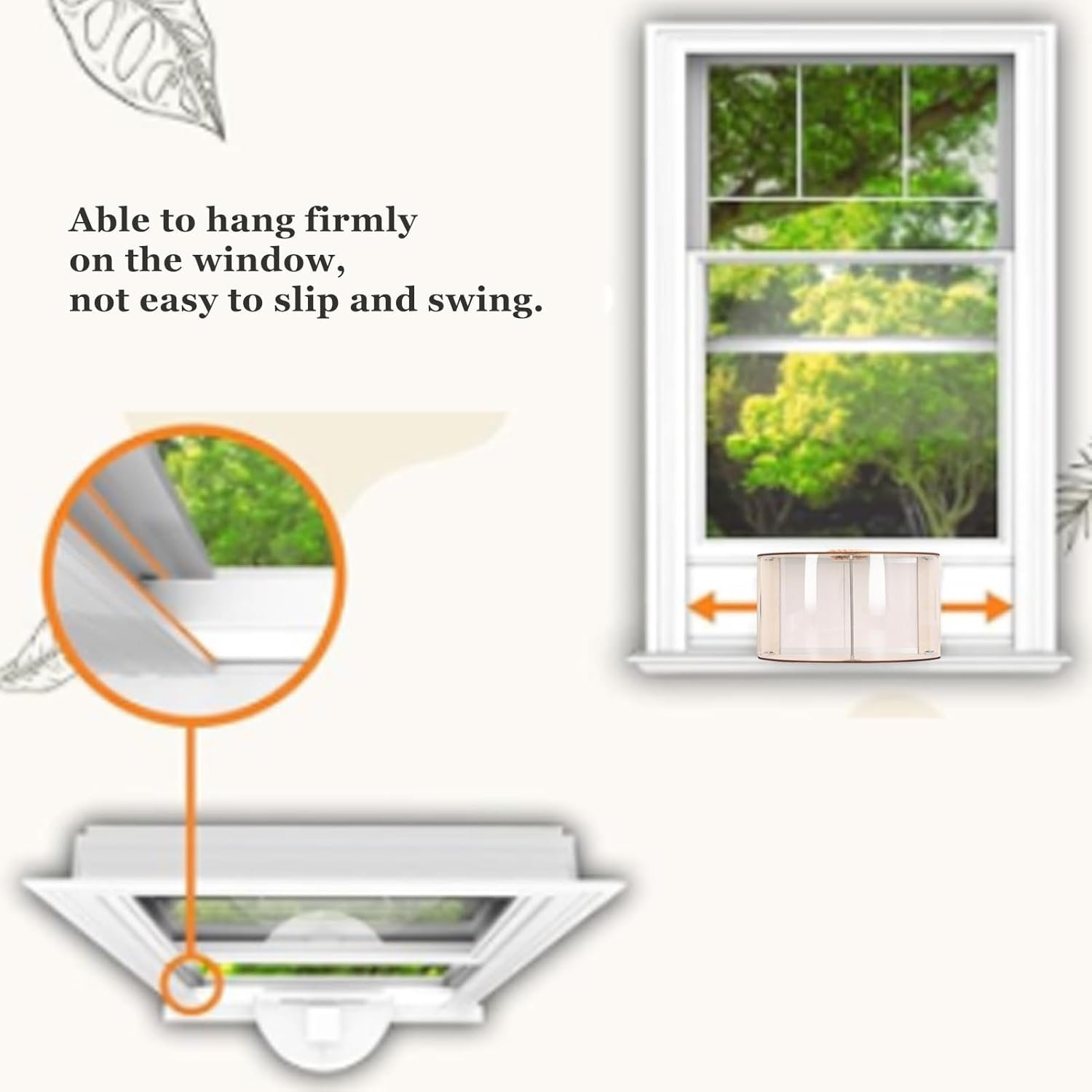 Window Bird Feeder Inside House Rain Proof Adjustable Inlet Stable 180° Clear View Bird Feeder for Watching