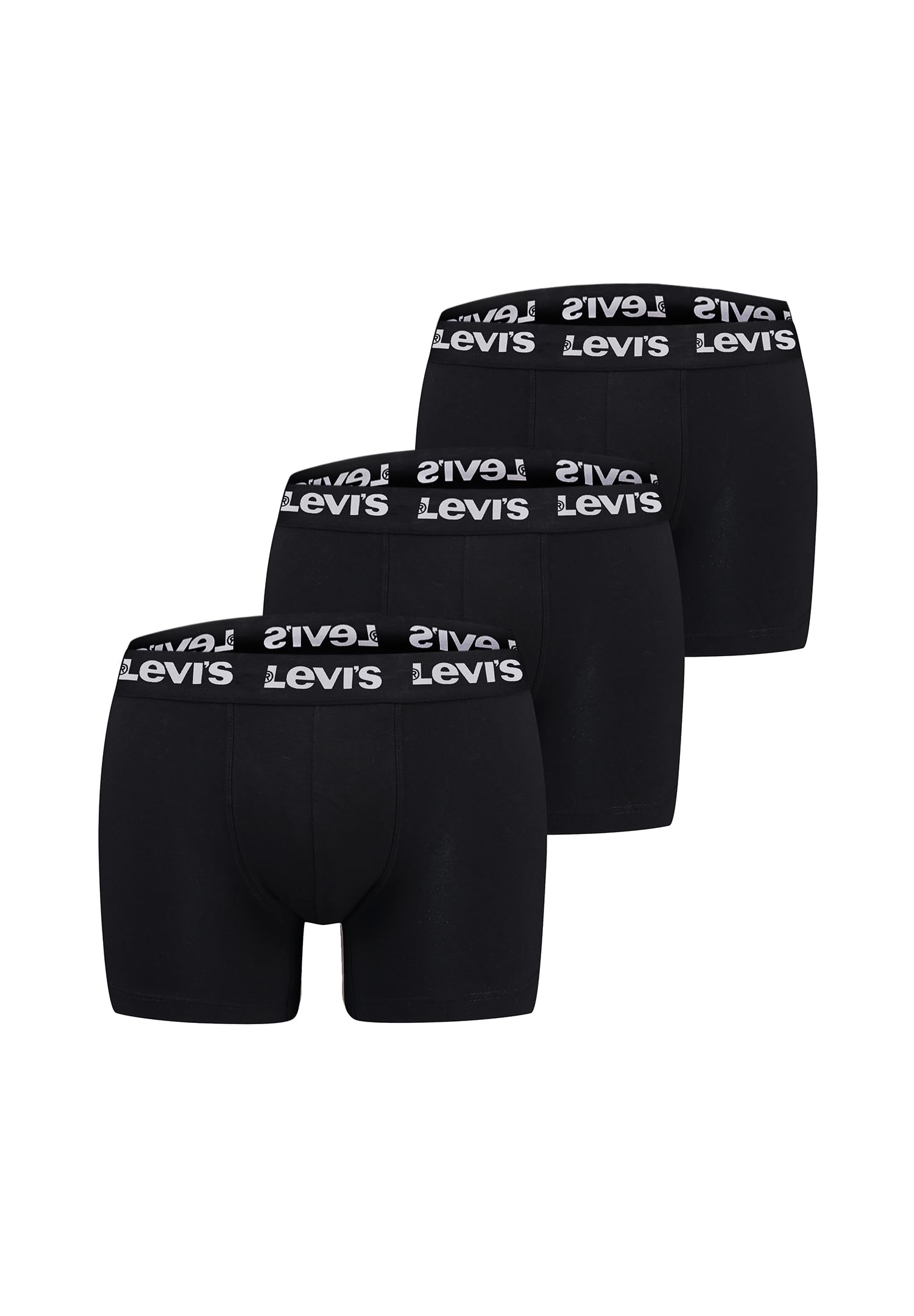 Levi's Men's Repeat Logo Boxer Briefs 3P, black combo, M
