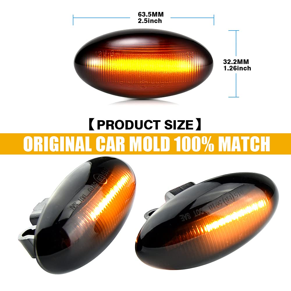 Indicatori Laterali A LED Per Parafango - Compatibili Con Peugeot 307, 206, Citroën C1, C2, Ecc. - Foto 5