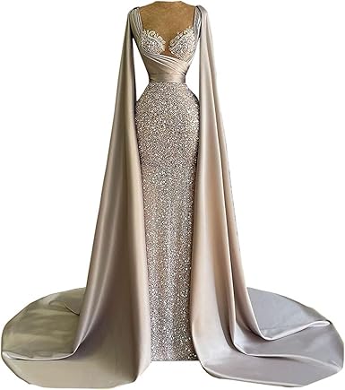 gray satin gown