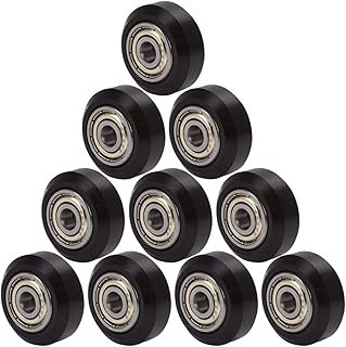 APAAZO 5PCS New POM Pulley Wheels V Bearing Wheels Compatible With Anet ET4 ET4X ET4Pro ET5 ET5X ET5pro 3D Printer Parts Black Color