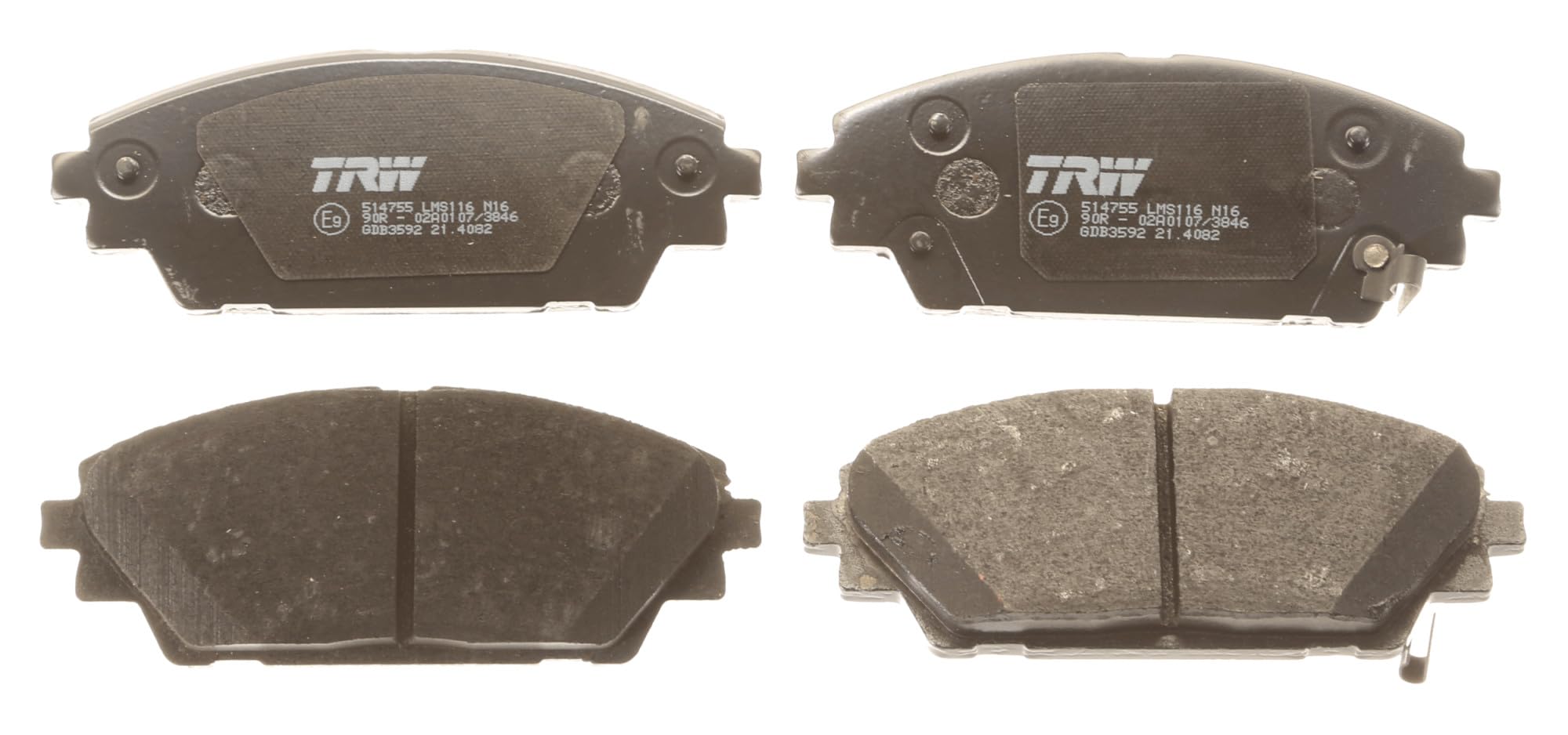 TRW GDB3592 Pastillas de Freno Juego de 4 para Mazda CX-3 (DK) 2015 - Eje Delantero y Otros Vehículos