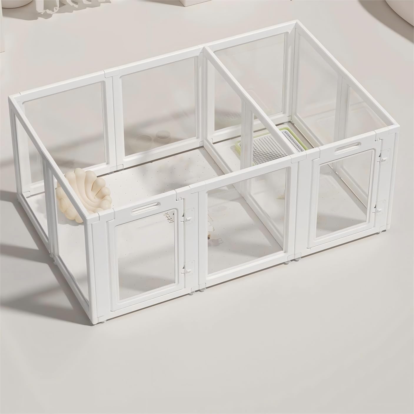 Box per cani in acrilico per interni, 12 pezzi, colore: bianco