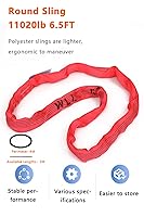 Vista 2 de Eslinga redonda de 11020lb, 6.5FT, correa de eslinga aparejo de poliéster sin fin para elevación, para izar objetos de trabajo pesado, eslinga