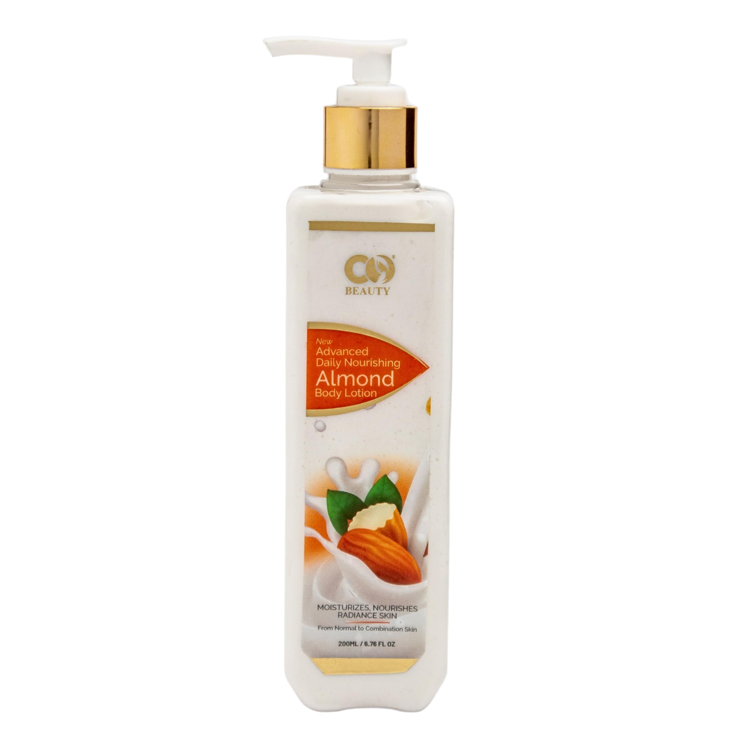 CO Beauty Deep Nourishing Almond Body Lotion - 200 ml | Non-Greasy & Hydrating, Rich Body Milk with Vitamin E, Avocado & Castor Oil | Paraben & SLS Free Daily Moisturizer