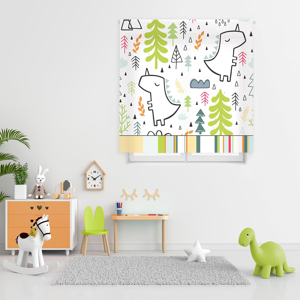 Store enrouleur translucide Trex Baby 120x180 pour chambre d'enfant