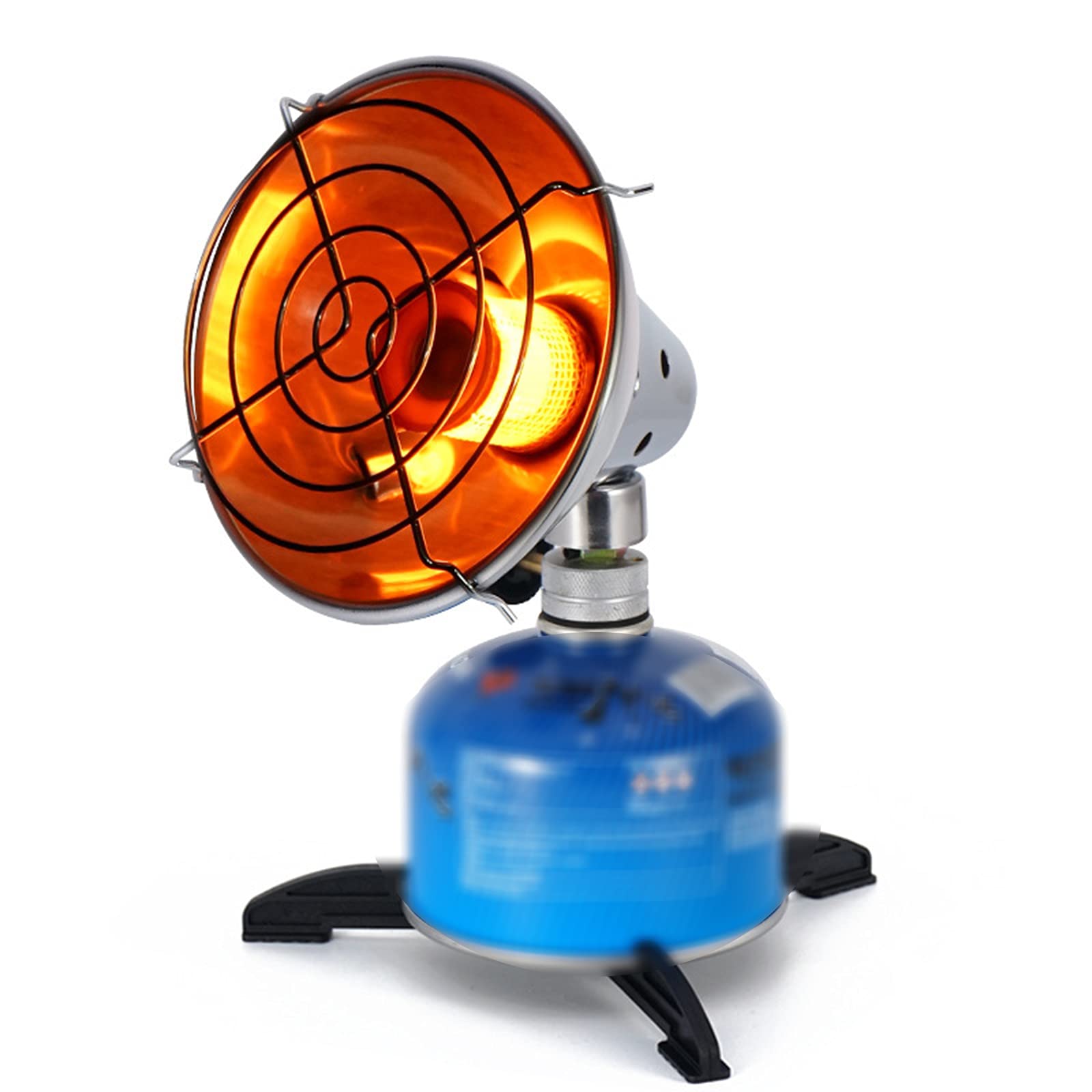 Mini stufa a gas portatile per campeggio, pesca e uso interno con impostazioni di calore regolabili