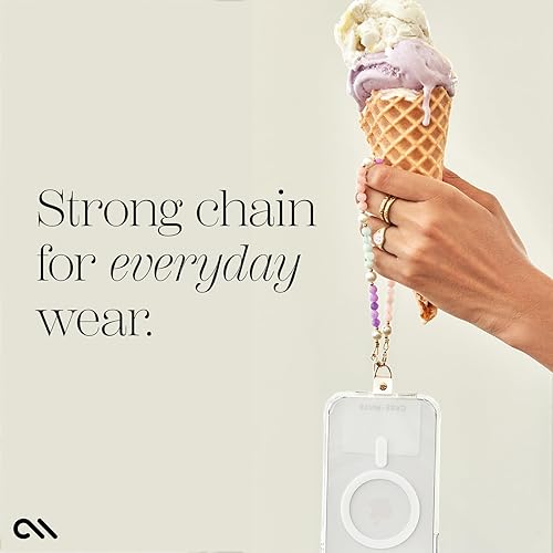 Miniatura 68 de Case-Mate Dije de cuentas para celular, correa extraíble y antirrobo, para llevar celular con manos libres, de mujer, para muchos modelos de Perla
