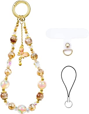 BEEFLYING Beaded Phone Charm Wrist Strap for Case