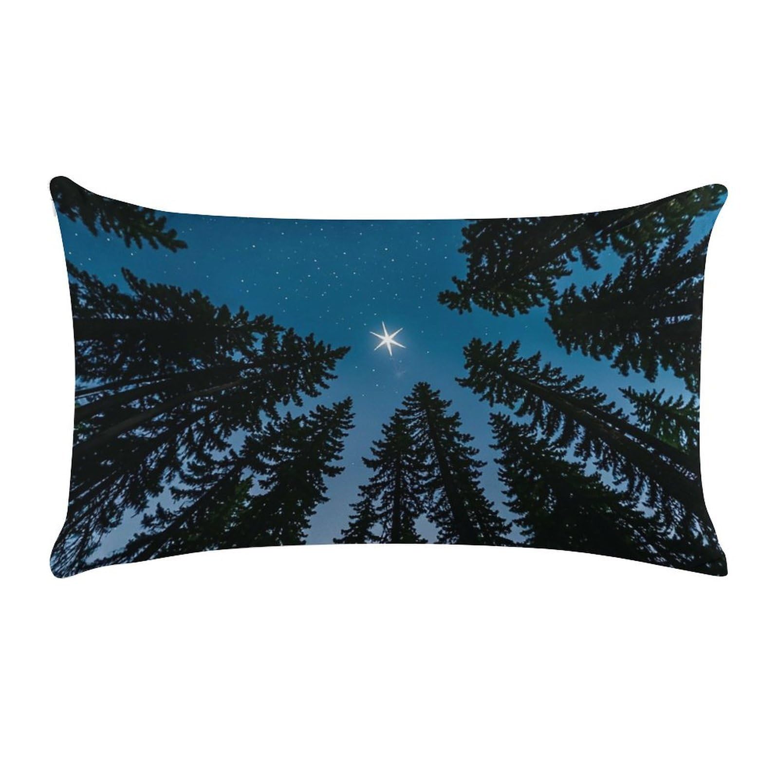 The Starry Night Sky Pillow Cases for Sofa, Super Soft Plush Pillow Cover with Zipper, Luxury Cozy Pillow Shams for All Seasons, Lightweight Pillowcases for Bedroom, 12" X 20"