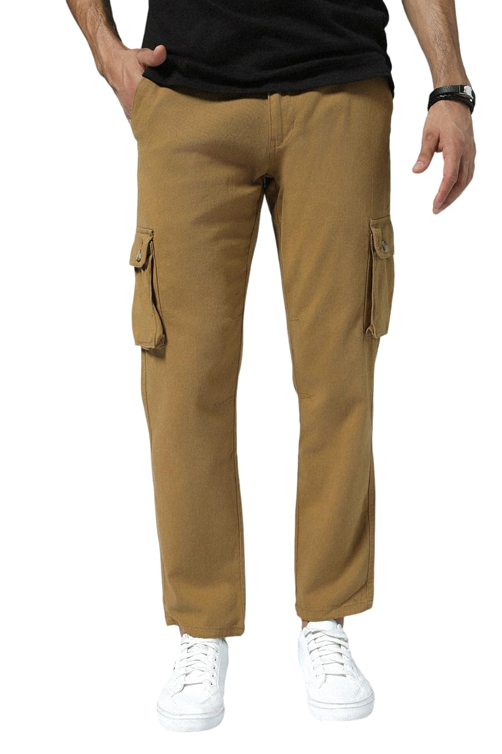 Men's Slim Cargo Trousers-image-49