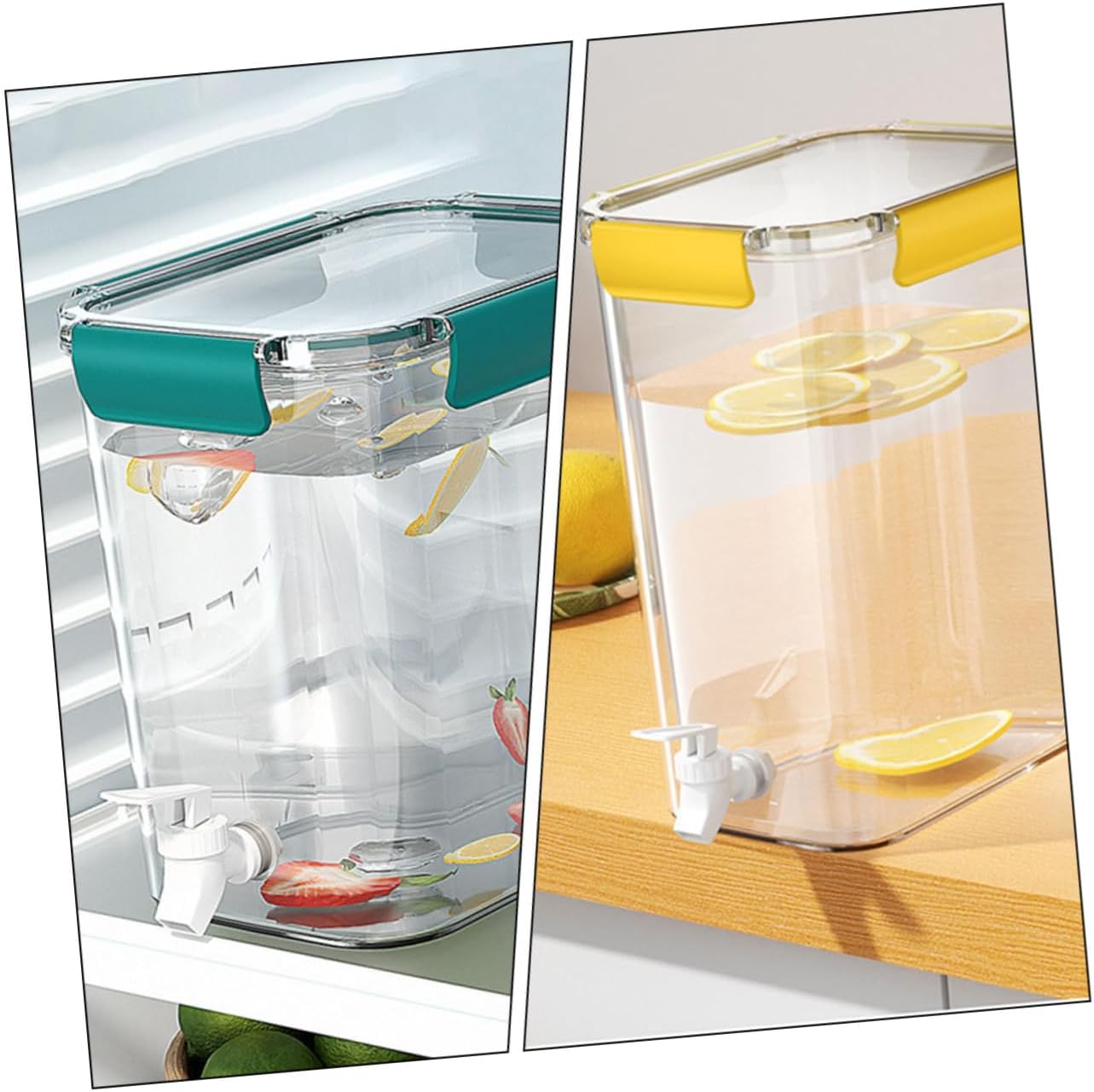 Ciieeo 2pcs Beverage Dispenser Jug Spout Cold Drink Container for Juice and Lightweight Liquid Dispenser for Parties and Events