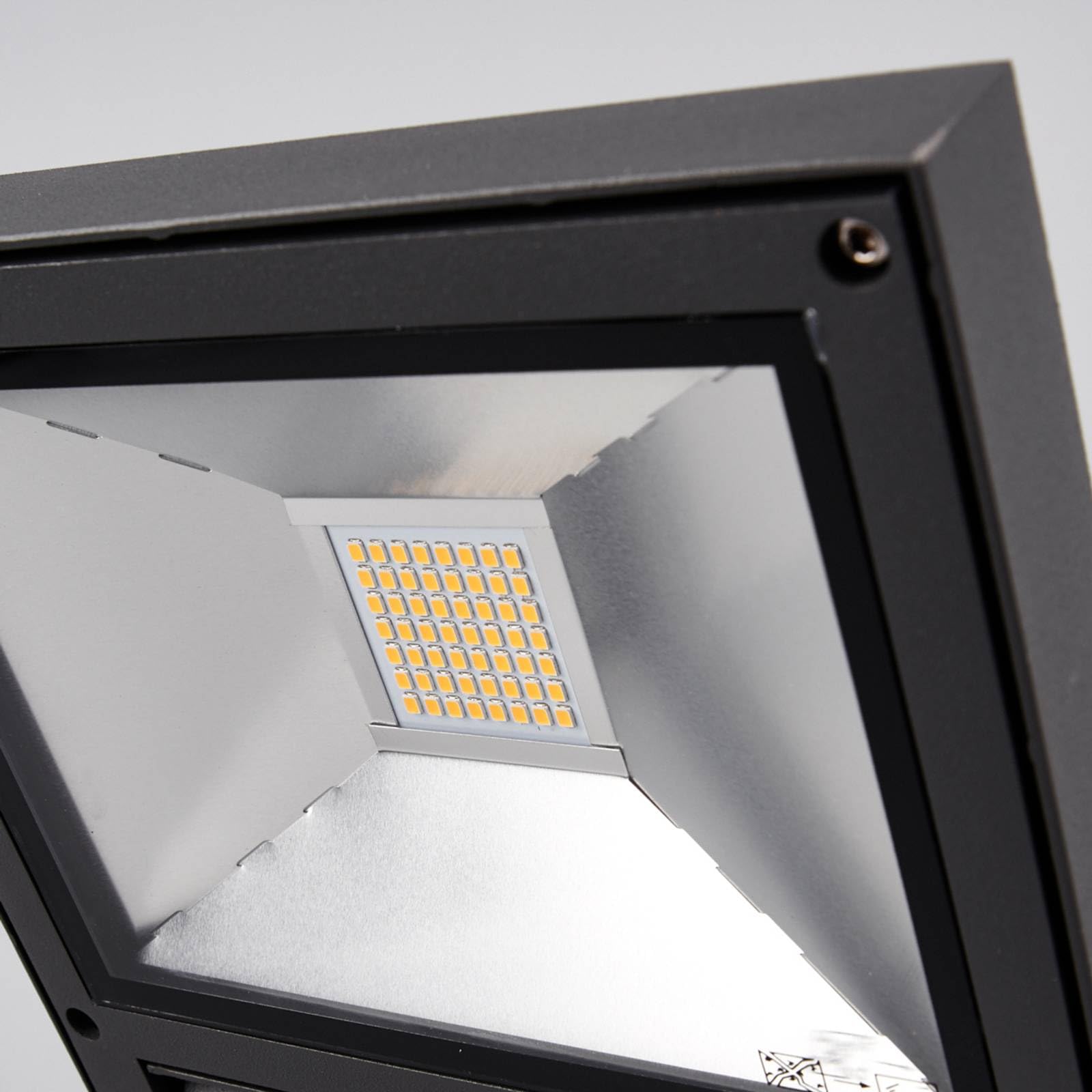 Lucande ,schwenkbar (Modern) in Schwarz aus Aluminium (1 flammig,) - LED Außenstrahler außen Spot Außenleuchte für Garten Terasse Balkon & Haus