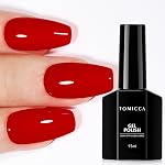 TOMICCA Wine Red Gel Nail Polish - 15ml Fall Winter Cherry Red UV Gel Nail Polish Neutral Nail Gel Polish Soak off UV Nail Polish Gel for French Manicure Nail Art Salon Home DIY