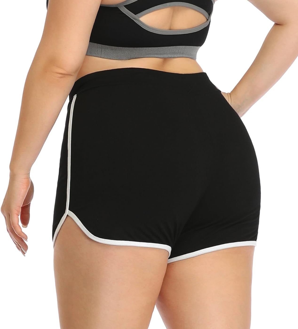 HDE Plus Size Dolphin Shorts for Women Running Workout Short Athletic Bottoms - Image 4