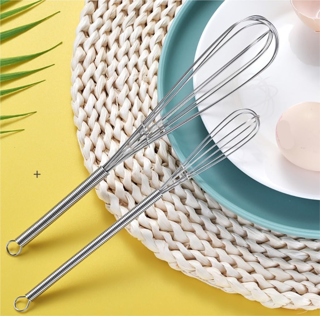 Batidor Huevos Batidor De Huevos Manual Giratorio Multifuncional, Herramientas Cocina For Hornear, Acero Inoxidable Utensilios Cocina(5 Inches)