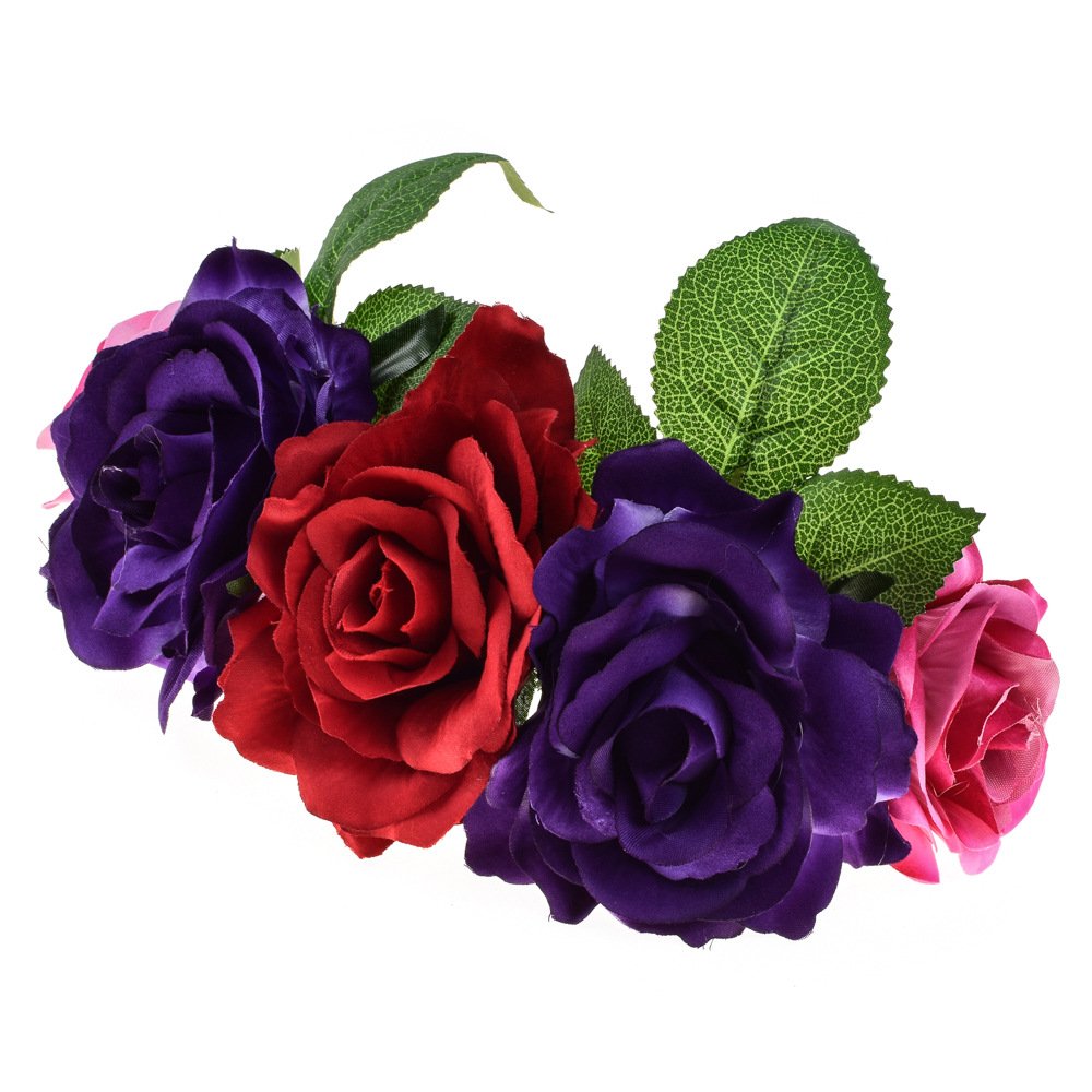 Tyoungg Frida Kahlo Mexican Flower Crown Headband Party Costume