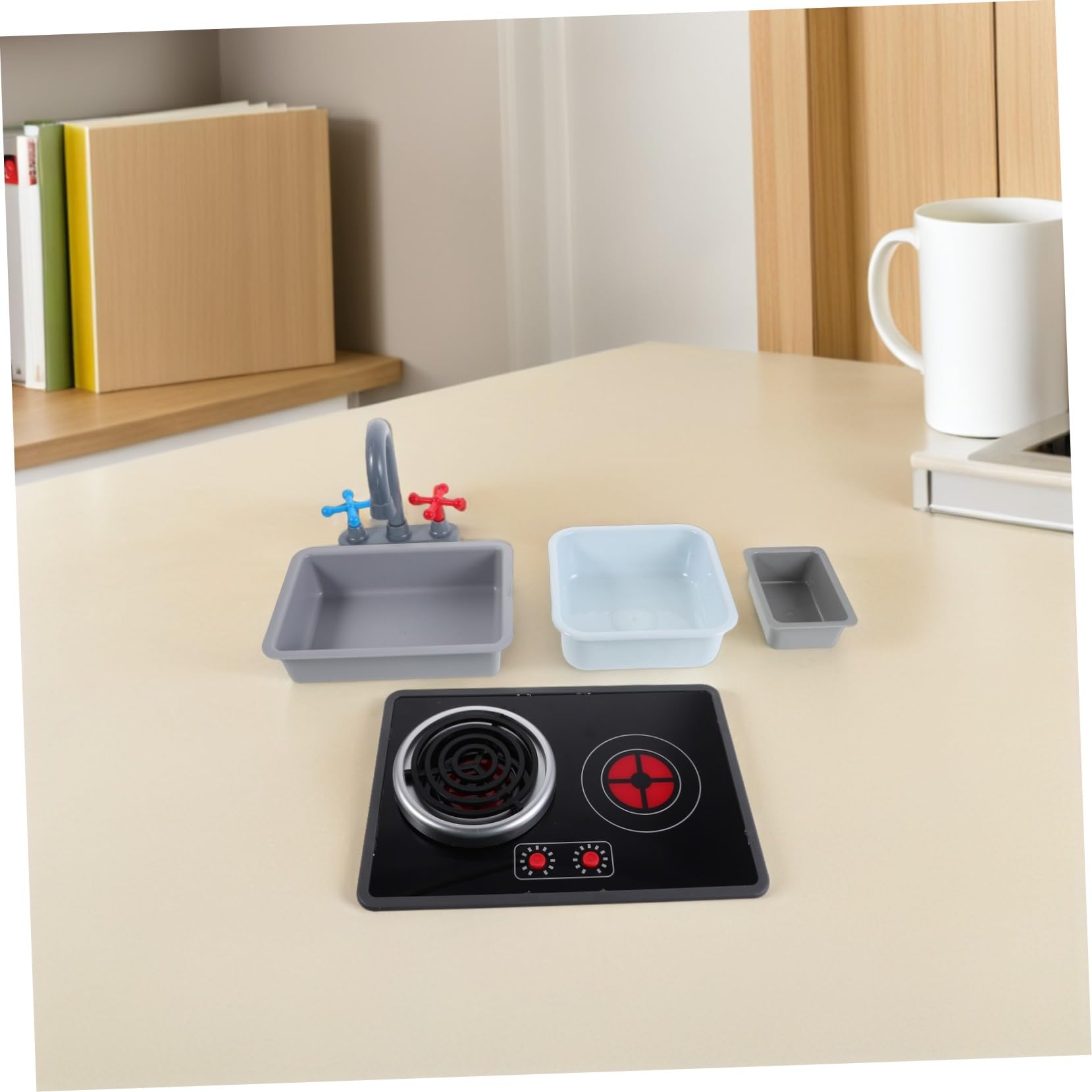 Toyvian 6 Giocattoli Per Giocare a Un Mini Cucina Per Fingere Accessori Plastica