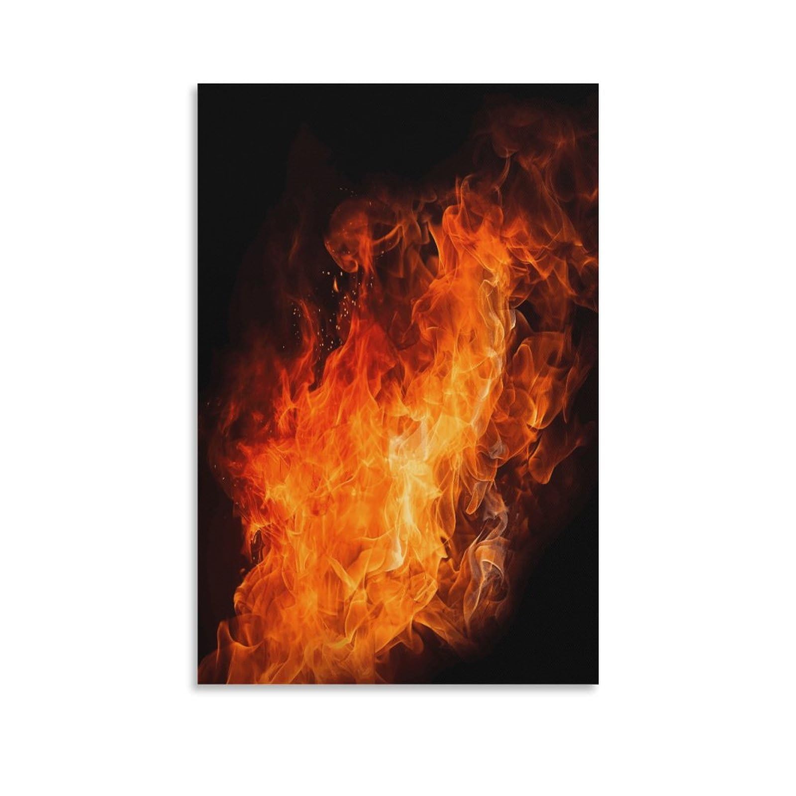 VstaDank Roaring Flame Canvas Wall Art on Canvas Prints Artwork Exquisite Decor Artwork Hang Wall Picture Hangable Decor Painting Picture Printed Poster Art for Home Decor 20x30inch(50x75cm)