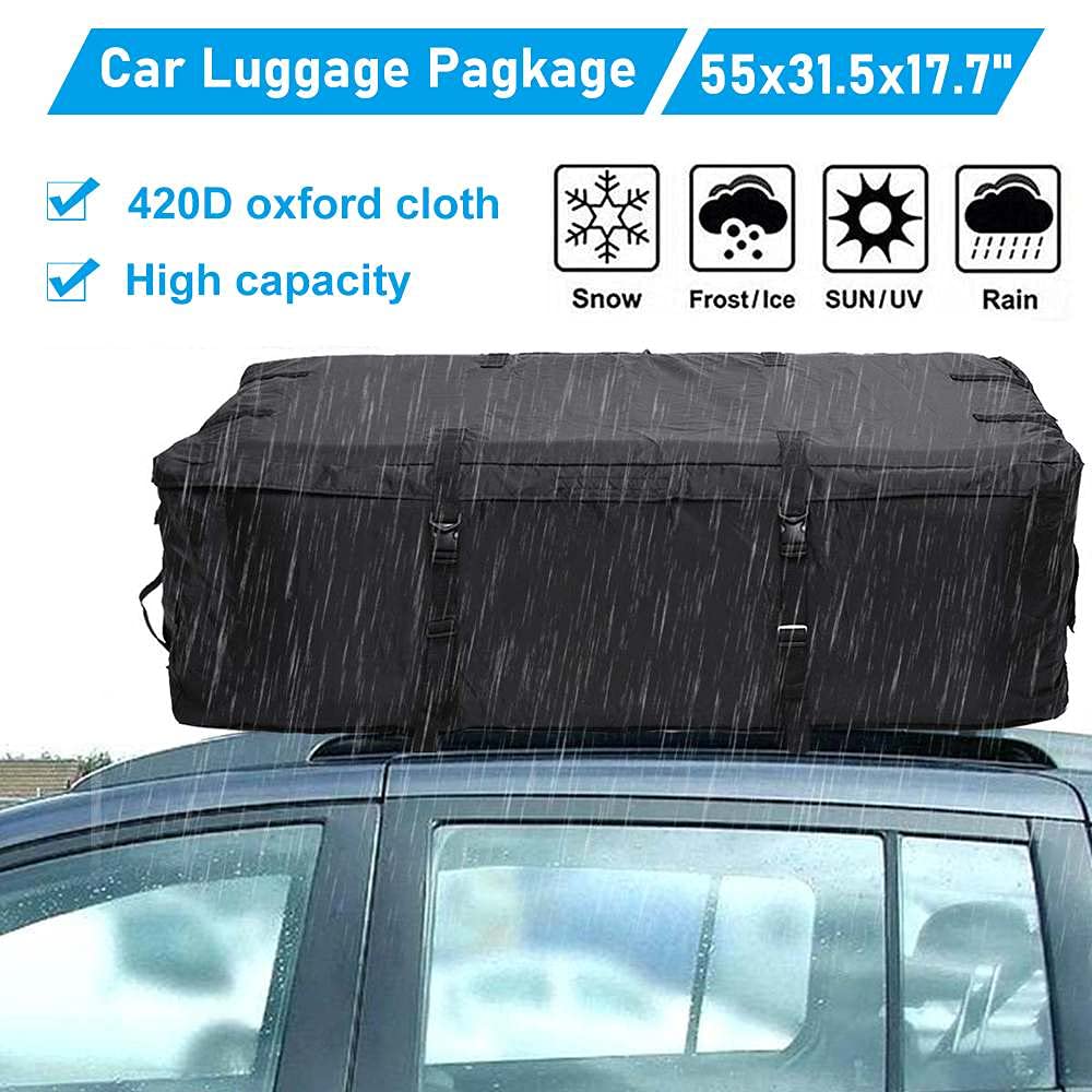 Box Auto 140x80x45cm 420D Addensare Oxford Panno Auto Tetto Top Borsa Viaggio Impermeabile Cargo Carrier Deposito bagagli for auto Accessori