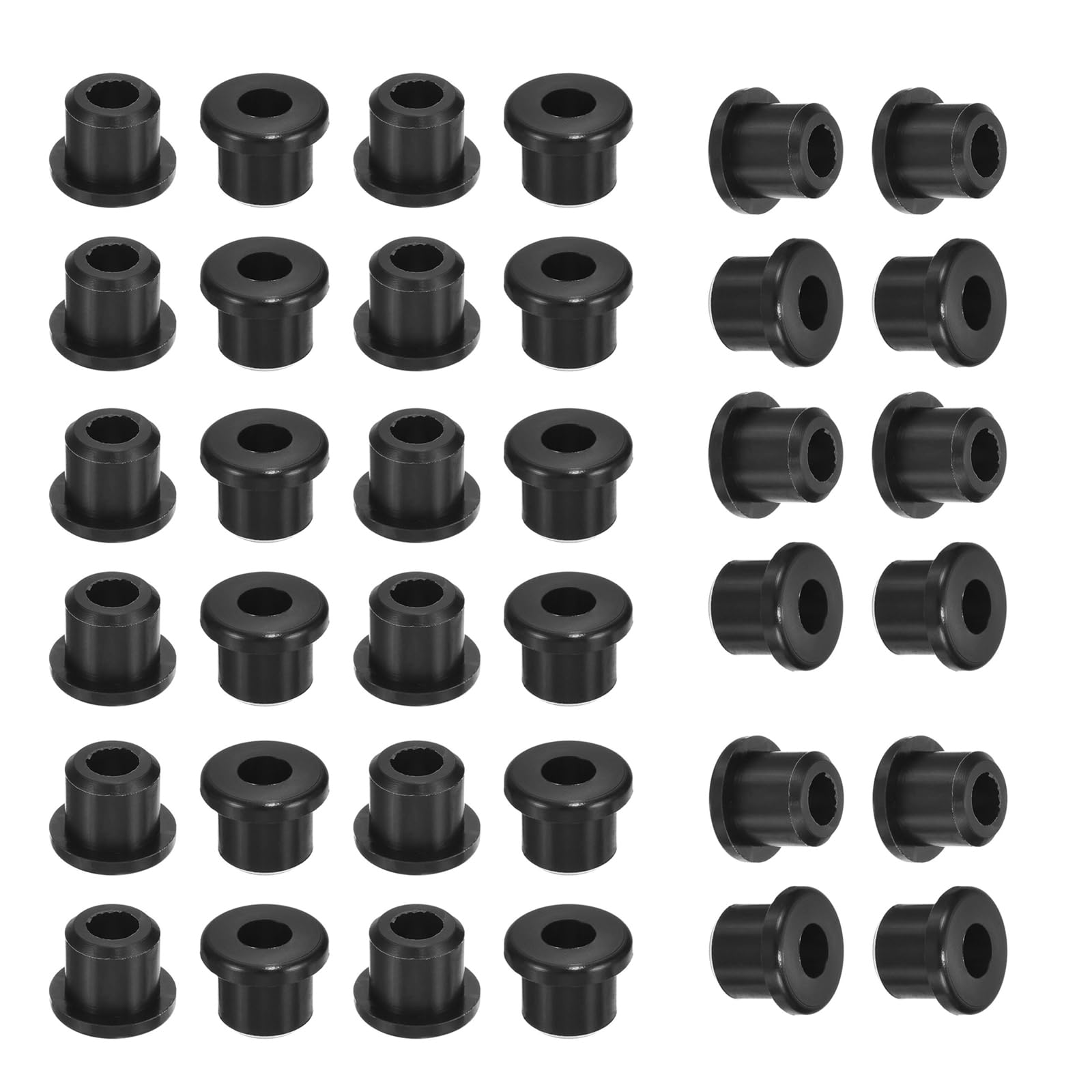 36Pcs Black Silicone Rubber Grommet 3/8"(10mm) Drill Hole, 1/4"(6mm) ID Top Hat Hole Plug Cable Wire Cover for Desk, Office and Automotive Wiring