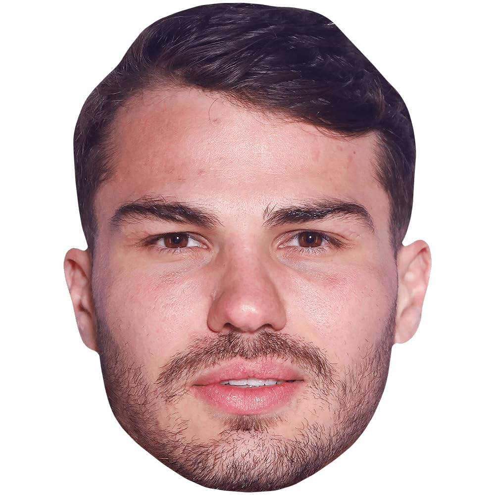Celebrity Cutouts Lifelike Antoine Dupont (Smile) Celebrity Mask, Flat Card Face, Fancy Dress Mask