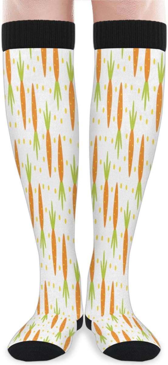 Mularoka Kniekousen voor dames en heren, outdoorsport, atletische sokken, comfortabel, ademend, casual buissokken, 1 Paar Thanksgiving Kalkoen Herfst Bladeren, One Size