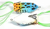 Vista 3 de Supertrip Topwater Frog Crankbait Tackle Crank Bait Bass Soft Swimbait Señuelos Crankbaits cebos de pesca de cebo duro (multicolores)