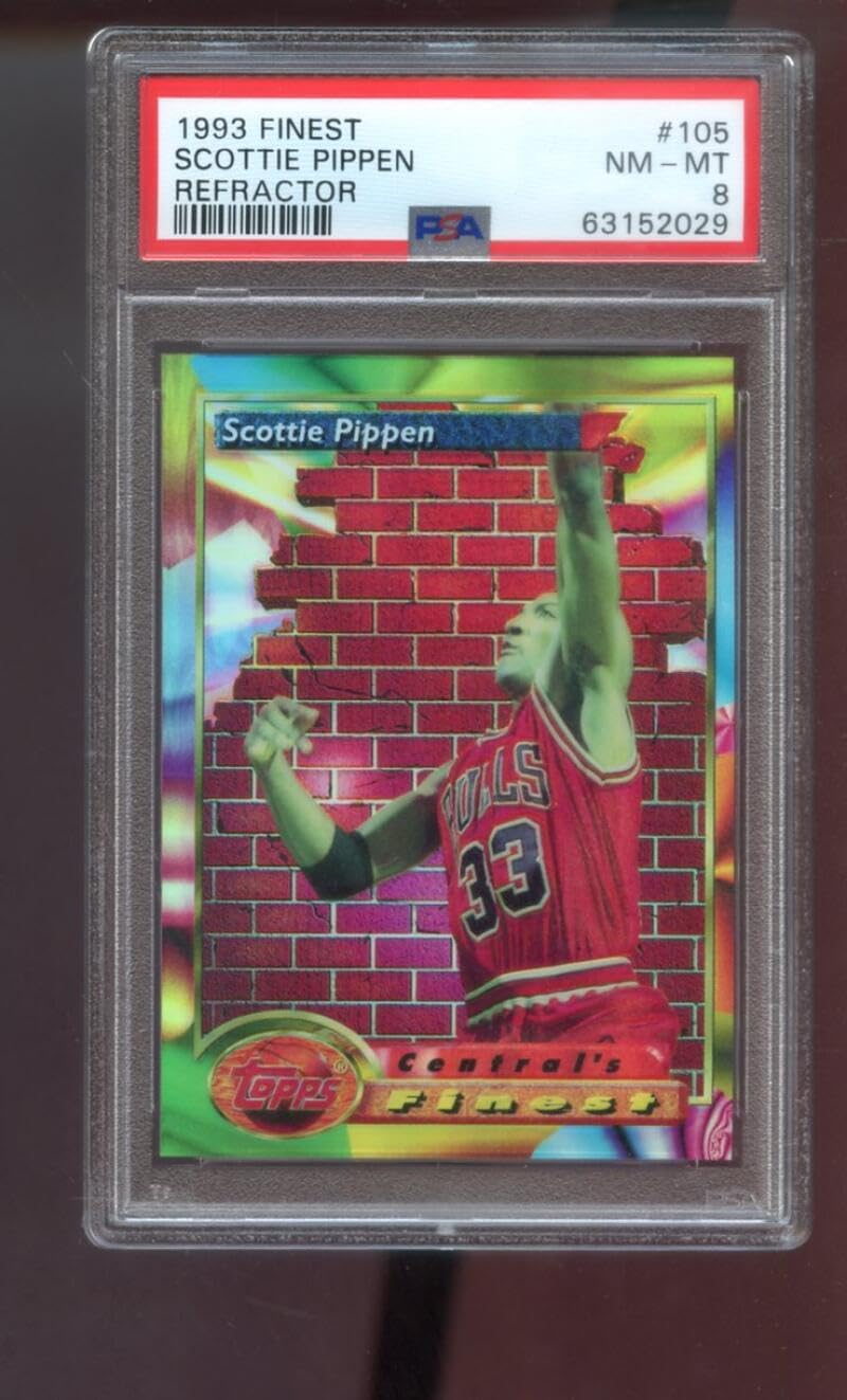 1993-94 Finest REFRACTOR #105 Scottie Pippen PSA 8 Graded Basketball Card NBA 93-94 1993-1994 Chicago Bulls
