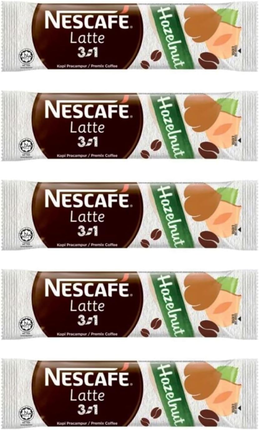 Nescafé Latte Hazelnut 3 in 1 Sachets Pack of 5 (5 X 24g), 120g