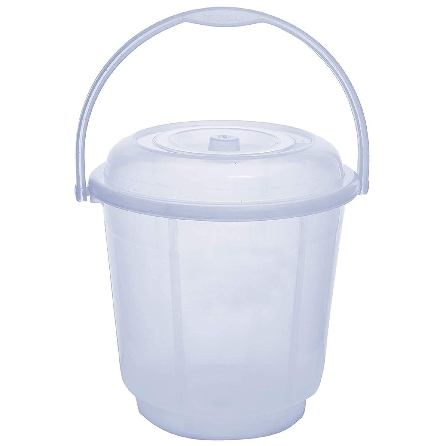 Kuber Industries Unbreakable Virgin Plastic Strong Transparent Bathroom Bucket with Lid 18 LTR (White)-KUBMART828, Standard (B08BSJ1F1B) Amazon Price History, Amazon Price Tracker