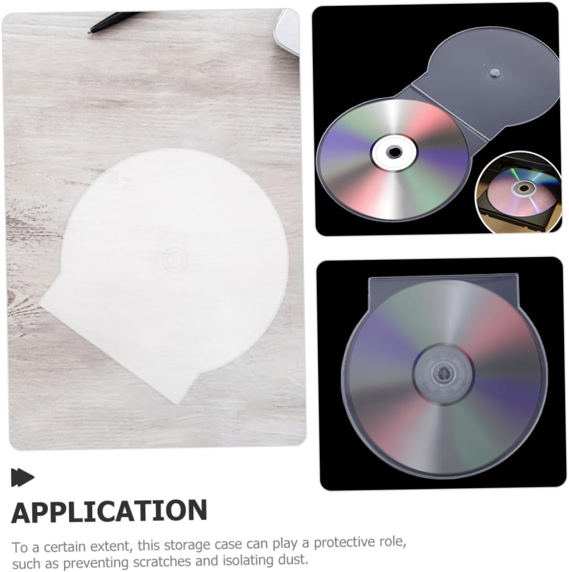 Happyyami 50pcs Portable CD Cases Transparent Dvd Storage Holders for Organizing and Protecting and Dvds Lightweight and Compact Design for Easy Carrying and Storage