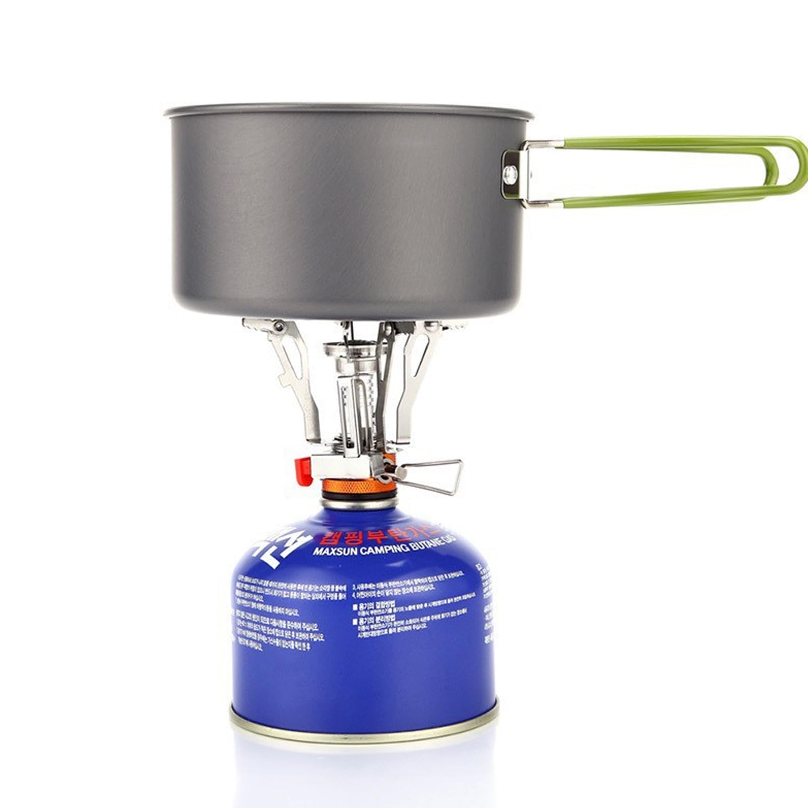 Mini fornello a gas 3000 W per esterni, con accensione piezoelettrica, portatile e compatto, bruciatore a gas per campeggio, trekking, picnic, con scatola per il trasporto