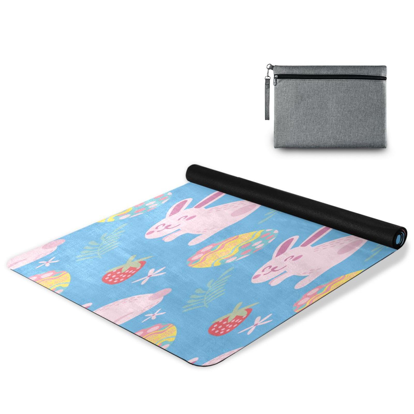 pnyoin Easter Egg Bunny Cute Yoga Mat for Women Men 71