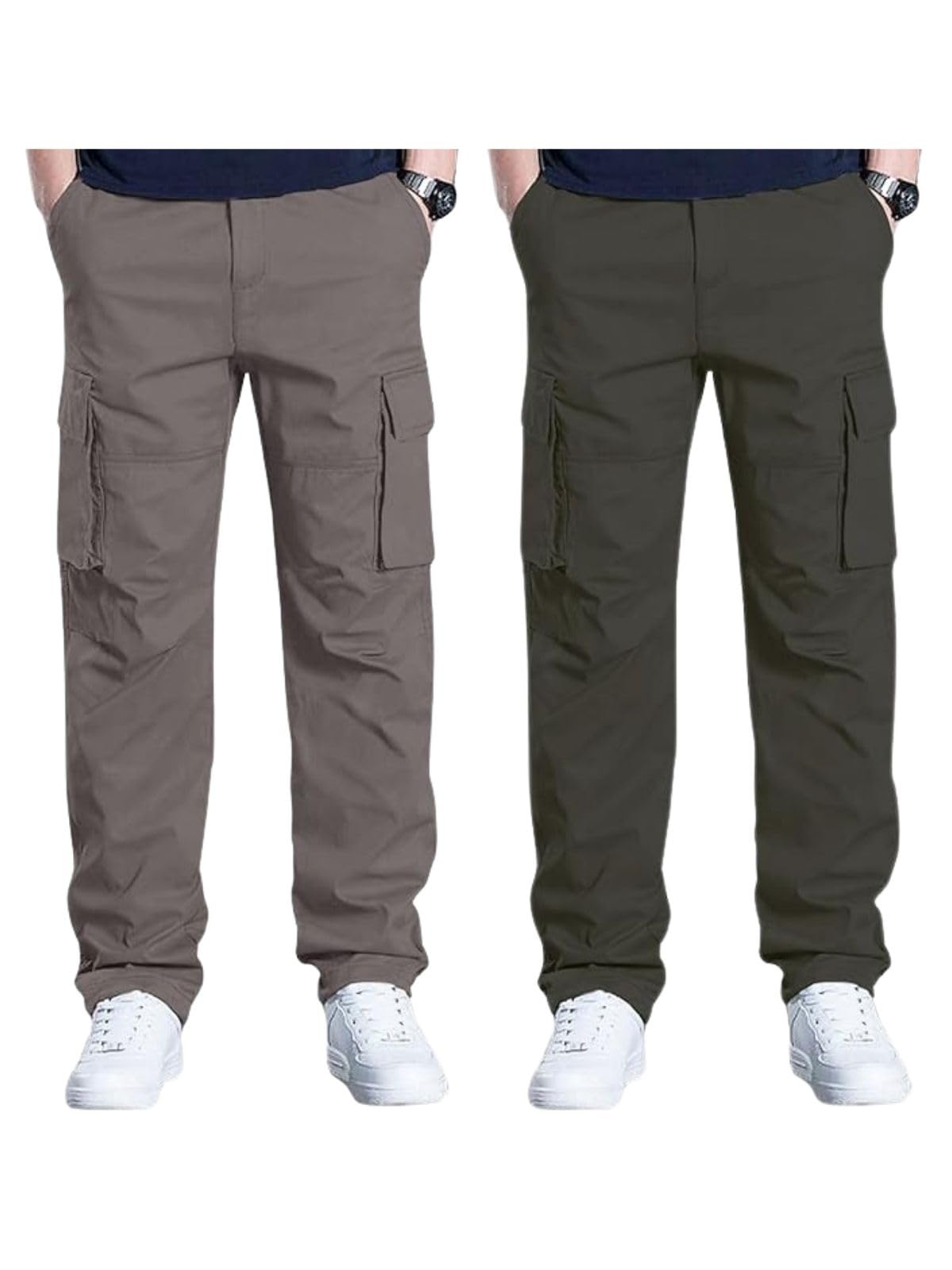 Leriya Fashion Men's Regular Fit Low Rise Cargos Trousers | Cargo Track Pant | Loose Fit | Regular Trouser Loose Fiting | Treck Pent with Multiple Pockets-picture-11